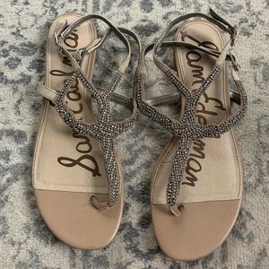 Sam Edelman Nude Embellished Sandals